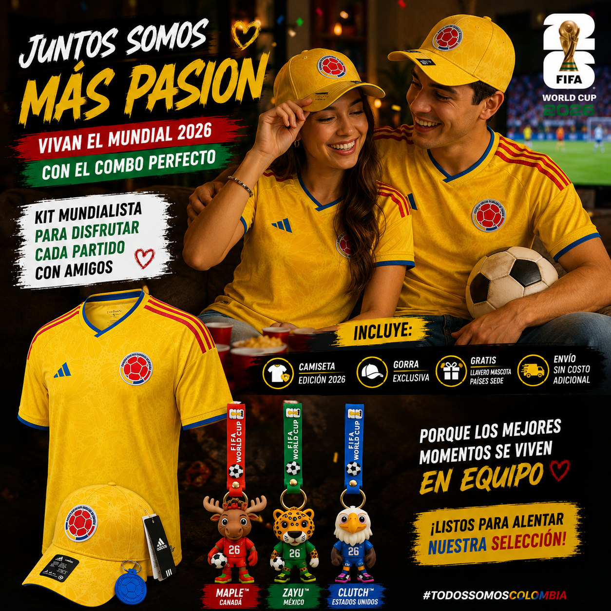 🇨🇴⚽ COMBO MUNDIALISTA COLOMBIA 2026